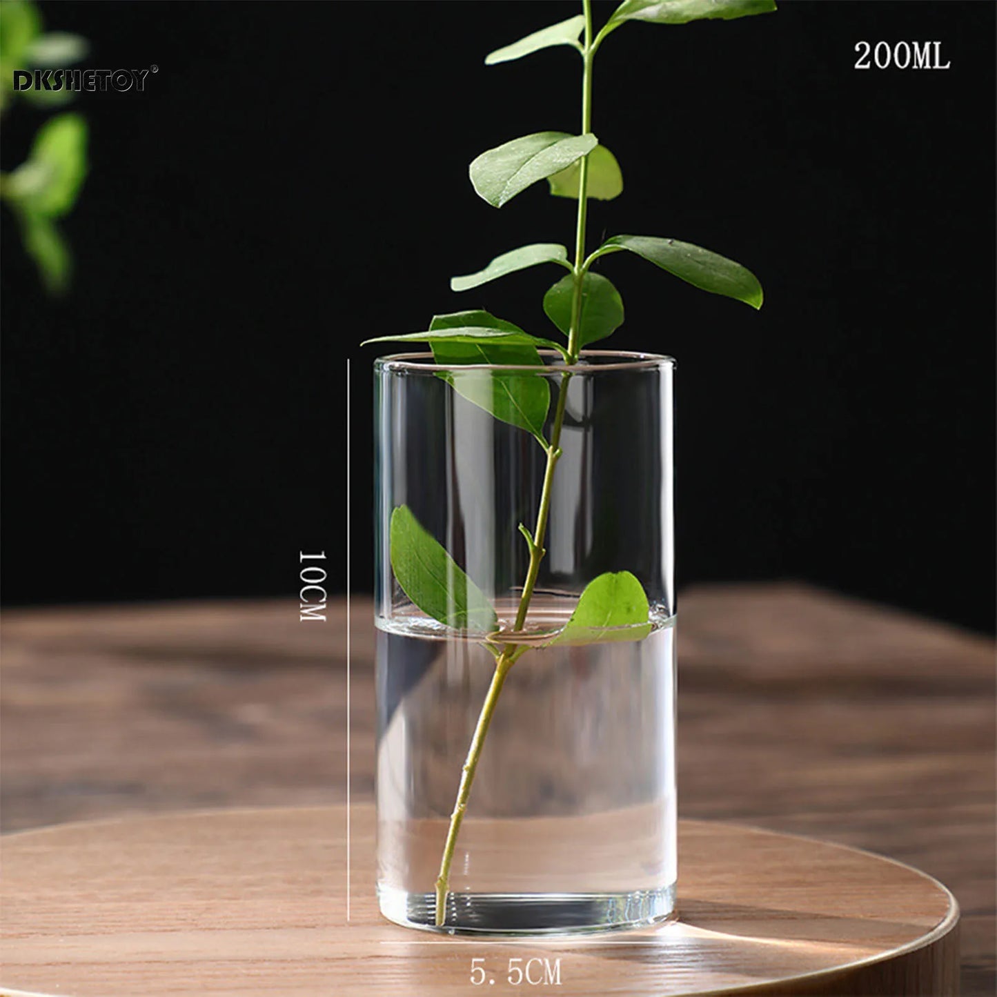 Glass Flower Vase desk decoration Modern Small Cylinder Flower Centerpiece Vases for Home Office Wedding Table