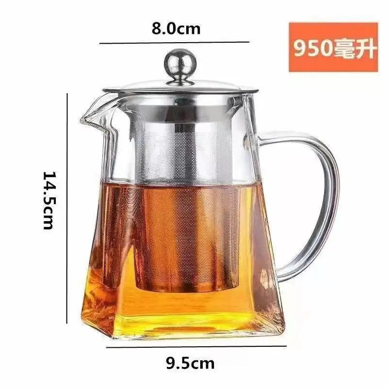 Glass Teapot with Infuser - Tea Set Kettle Maker for Loose Leaf Tea