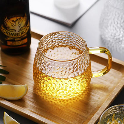 Coffee Glass Mug Hot Drinking Milk Tea Coffee Cup Cocktail Glass Crystal Transparent Mugs Handle Drinkware Couple Gifts