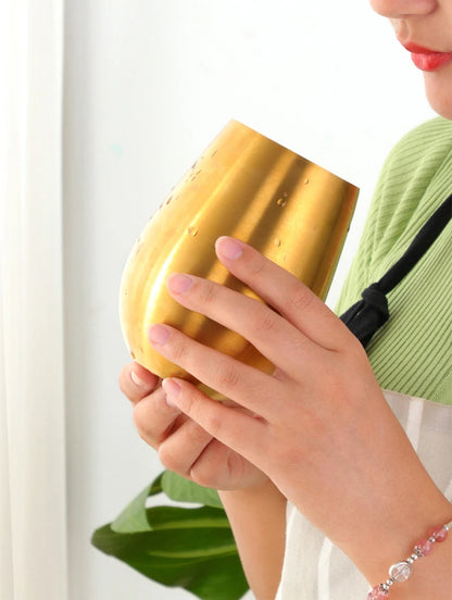 500ml Stainless Steel Beer Tumbler - Rose Gold Metal Drinking Cup for Bar & Outdoor