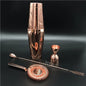 Cocktail Shaker Bar Set 4 Pieces - Silver/Copper/Gold Plated Bartender Kit