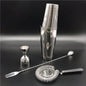 Cocktail Shaker Bar Set 4 Pieces - Silver/Copper/Gold Plated Bartender Kit