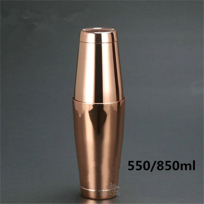 Cocktail Shaker Bar Set 4 Pieces - Silver/Copper/Gold Plated Bartender Kit