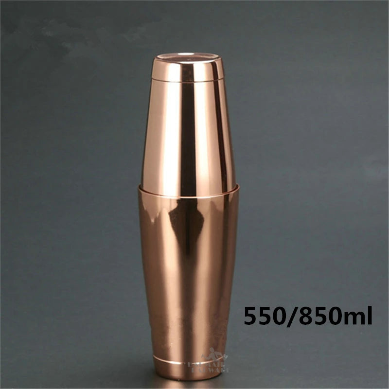 Cocktail Shaker Bar Set 4 Pieces - Silver/Copper/Gold Plated Bartender Kit