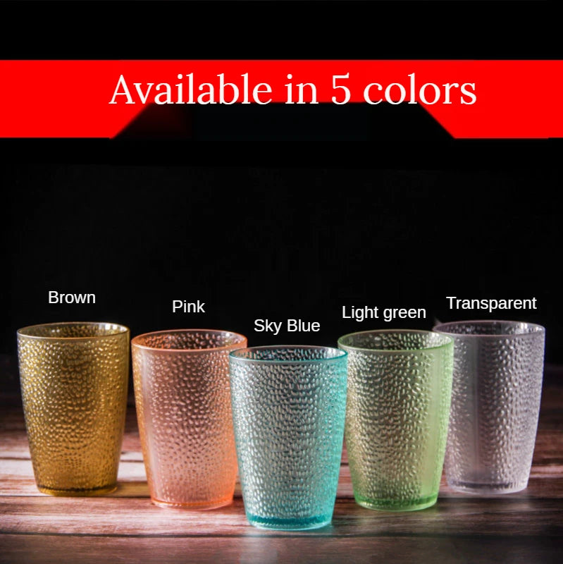 5PCS Acrylic Juice Glass Colorful Diamond Water Glass Hotel Restaurant Wine Drink Cup Home Party Supplies