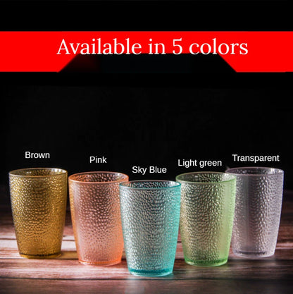 5PCS Acrylic Juice Glass Colorful Diamond Water Glass Hotel Restaurant Wine Drink Cup Home Party Supplies