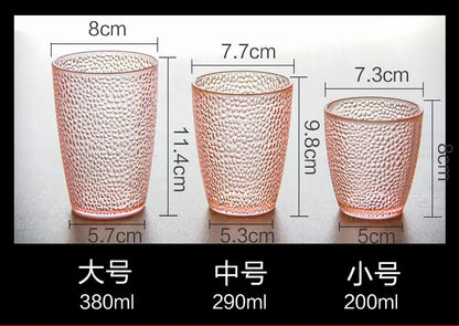 5PCS Acrylic Juice Glass Colorful Diamond Water Glass Hotel Restaurant Wine Drink Cup Home Party Supplies