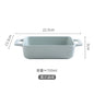 Binaural Rectangular Ceramic Plate - Oven Bakeware Dinner Plate & Salad Bowl