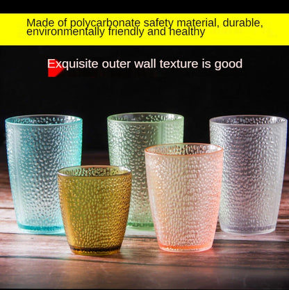 5PCS Acrylic Juice Glass Colorful Diamond Water Glass Hotel Restaurant Wine Drink Cup Home Party Supplies