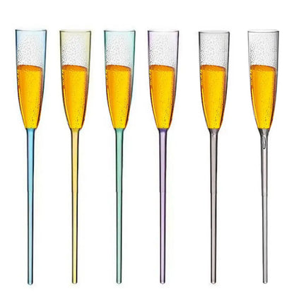 Champagne Flutes For Pool 6pcs Acrylic Wine Glasses Floating Champagne Flutes Juice Beverage Drinking Cups Novelty Drinkware For