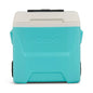 16 QT Laguna Hard Sided Ice Chest Roller Cooler, Aqua Blue