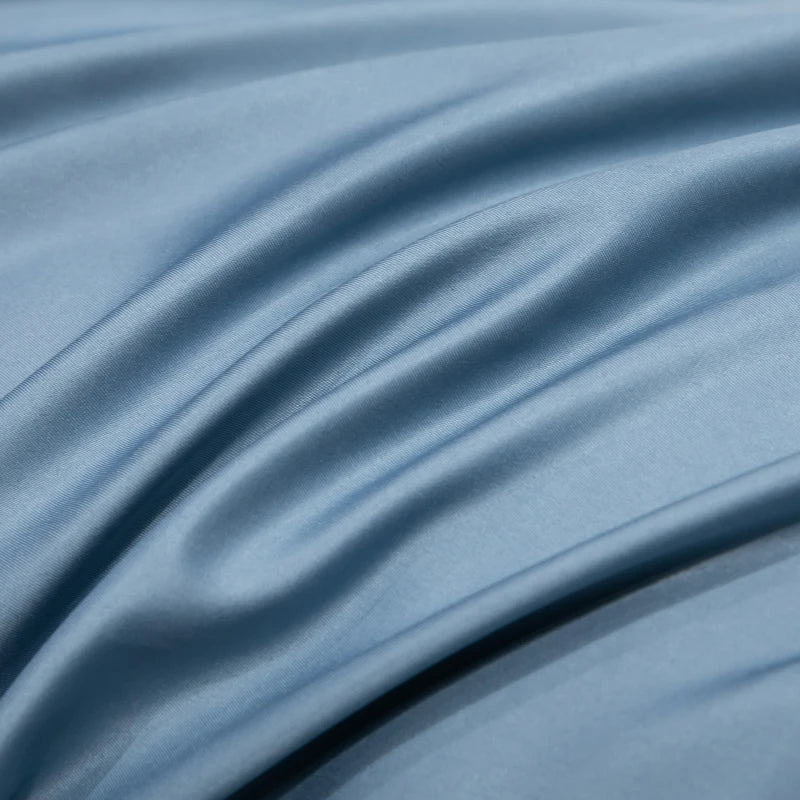 European Style Gold Edge Embroidered Bedding Set Luxury White Satin Cotton Duvet Cover Bed Sheets Pillowcases King Queen Size