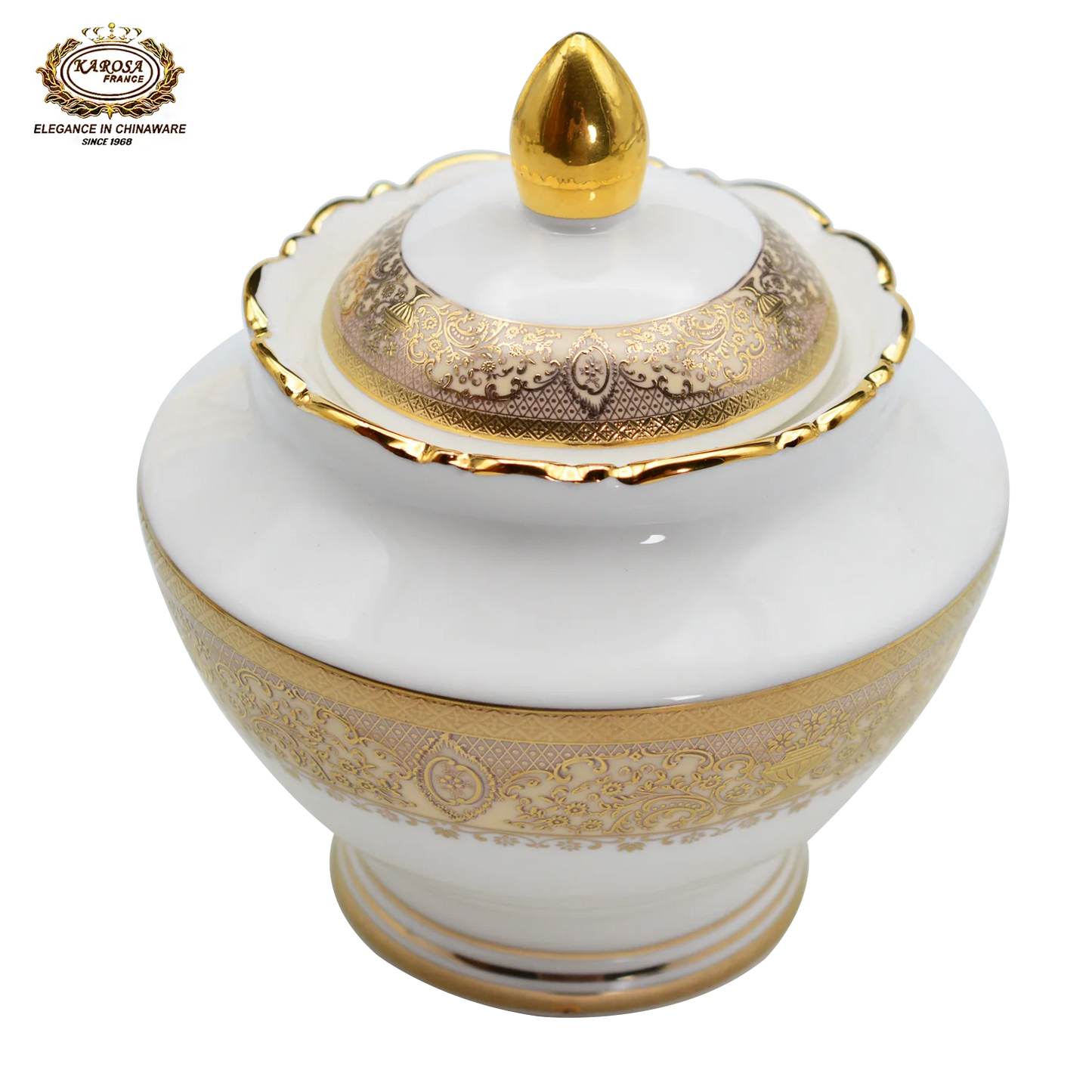 شكل عصري جديد لمجموعة عشاء من الخزف العظمي مزخرفة بالذهب من الطراز الألماني