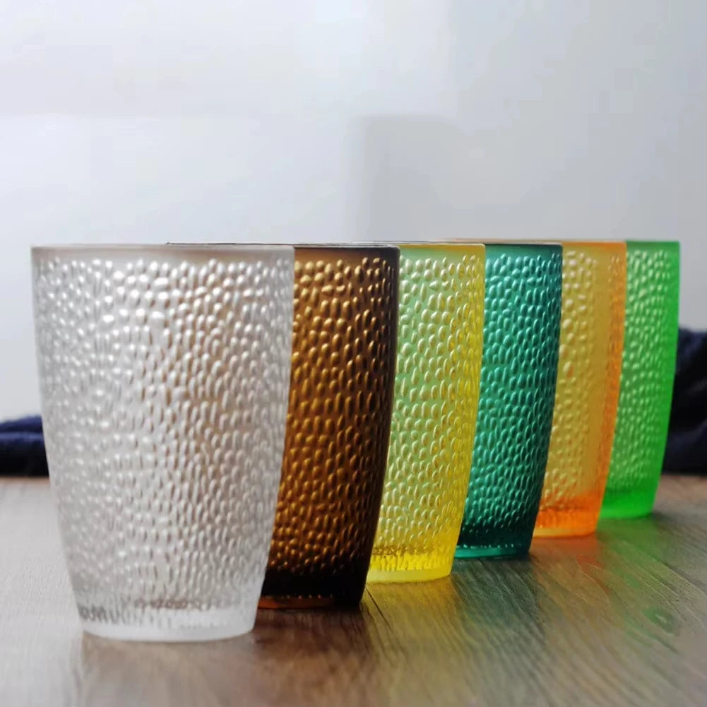 5PCS Acrylic Juice Glass Colorful Diamond Water Glass Hotel Restaurant Wine Drink Cup Home Party Supplies