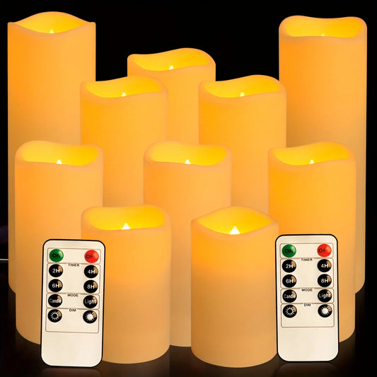 Flameless Candles with Remote - Waterproof LED Candles for Outdoor & Indoor