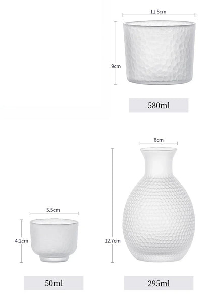 Japanese Glass Bar Sets Glass Sake Wine Set Baijiu Whisky Cocktail Set Glass Flask Barware Family Gathering Wine Glasses Gifts