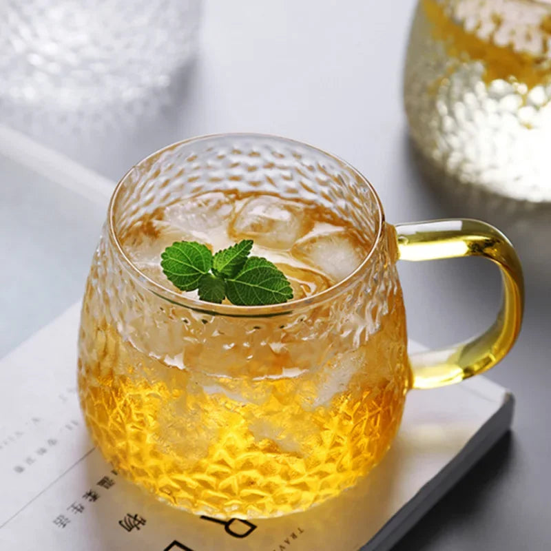 Coffee Glass Mug Hot Drinking Milk Tea Coffee Cup Cocktail Glass Crystal Transparent Mugs Handle Drinkware Couple Gifts