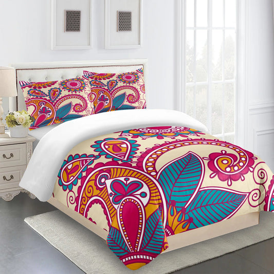 Bedding Set Rose Red Flower Pattern Duvet Cover Kids Adult Bed Set Room Decor Four season duvet cover 1pcs ,with1-2 Pillowcases