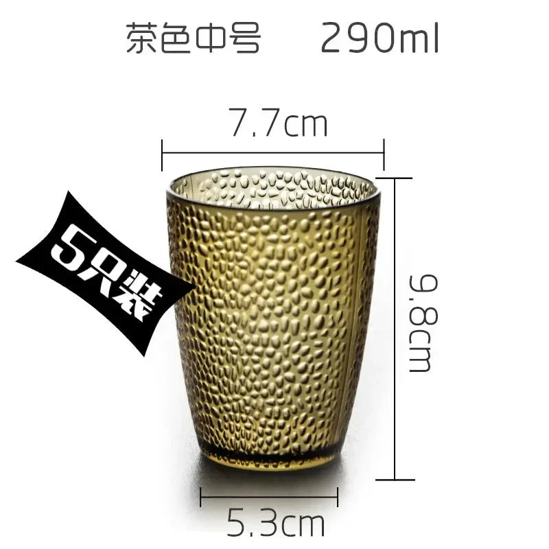 5PCS Acrylic Juice Glass Colorful Diamond Water Glass Hotel Restaurant Wine Drink Cup Home Party Supplies