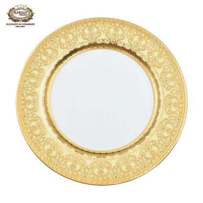 Luxury Gold Rim Ceramic Plates Sets China Porcelain Gold Dinner Set Royal Tableware Gold Tableware