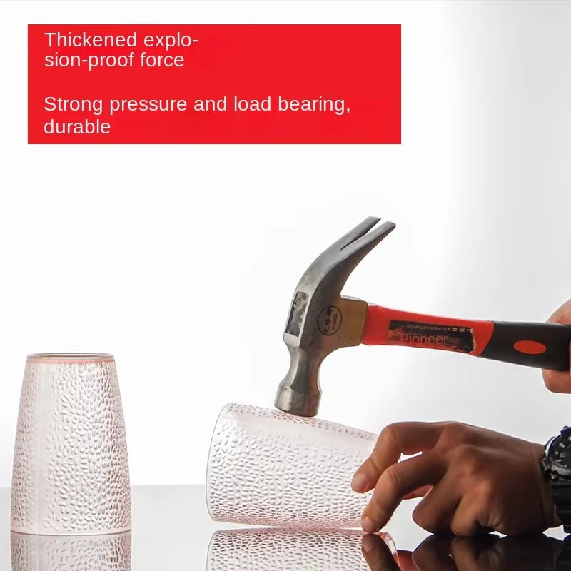 5PCS Acrylic Juice Glass Colorful Diamond Water Glass Hotel Restaurant Wine Drink Cup Home Party Supplies