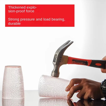 5PCS Acrylic Juice Glass Colorful Diamond Water Glass Hotel Restaurant Wine Drink Cup Home Party Supplies