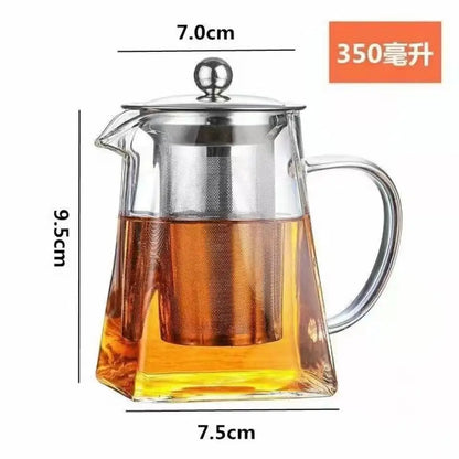 Glass Teapot with Infuser - Tea Set Kettle Maker for Loose Leaf Tea