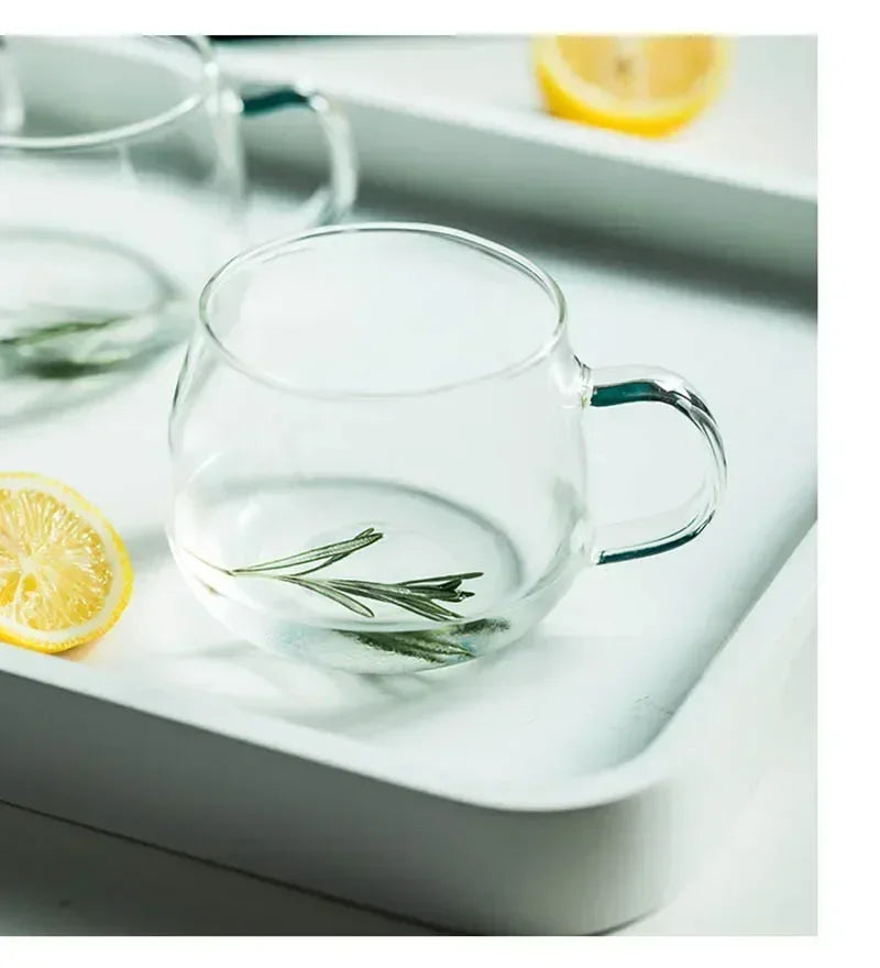 1.8L Transparent Borosilicate Glass Teapot Heat-Resistant Large Clear Tea Pot  Flower Tea Set Puer Kettle Cup Office Home Tool
