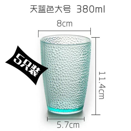 5PCS Acrylic Juice Glass Colorful Diamond Water Glass Hotel Restaurant Wine Drink Cup Home Party Supplies