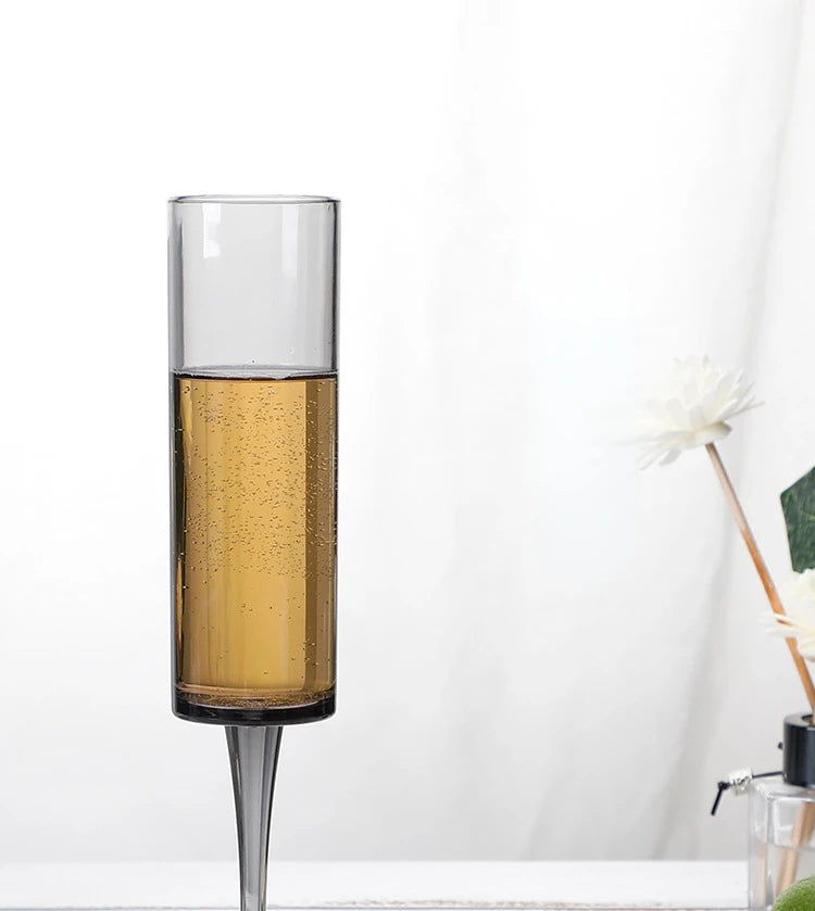 2Pcs Acrylic Champagne Glasses Wedding Party Flutes Bevel Wine Glass Home Bar Drinkware Party Valentine's Day Gifts