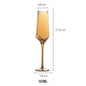 Nordic Luxury Gold Amber Champagne Goblet - Lead-Free Crystal Hammered Whisky Glass