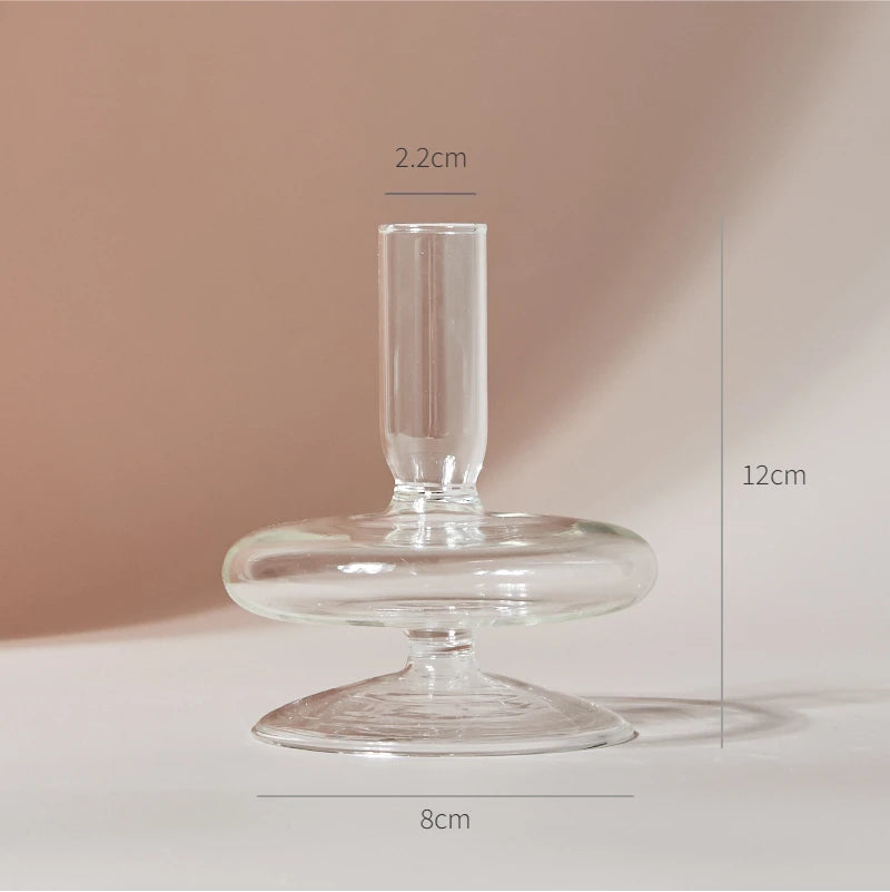 Transparent Vase Modern Home Decor Vase Decoration Home Wedding Clear Glass Vase Nordic Vases Set Hydroponic Vase