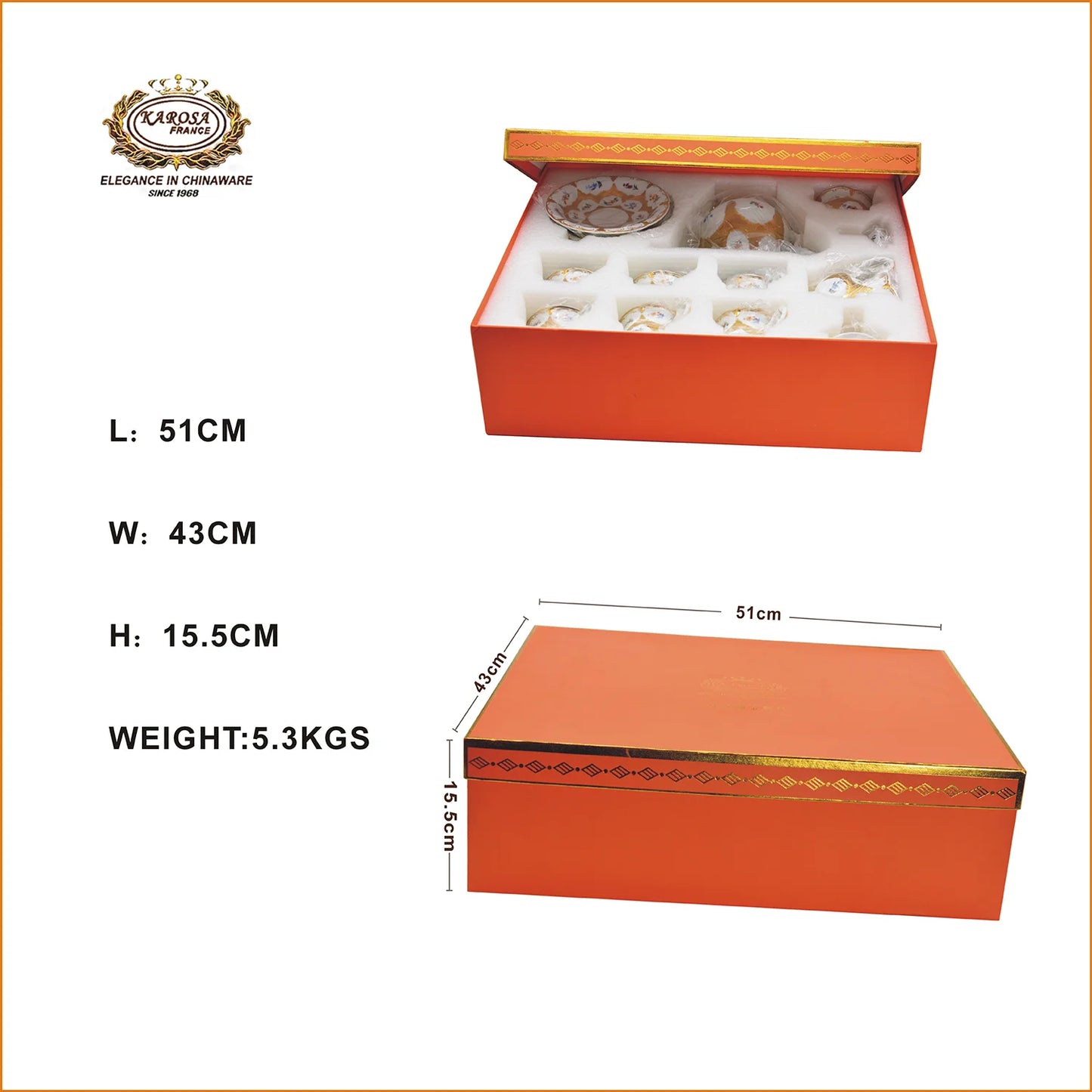 شكل عصري جديد لمجموعة عشاء من الخزف العظمي مزخرفة بالذهب من الطراز الألماني