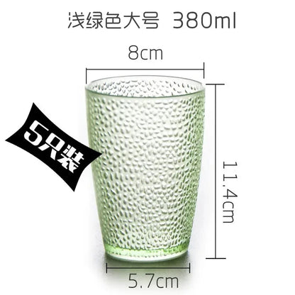 5PCS Acrylic Juice Glass Colorful Diamond Water Glass Hotel Restaurant Wine Drink Cup Home Party Supplies