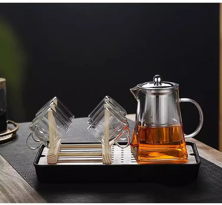 Glass Teapot with Infuser - Tea Set Kettle Maker for Loose Leaf Tea
