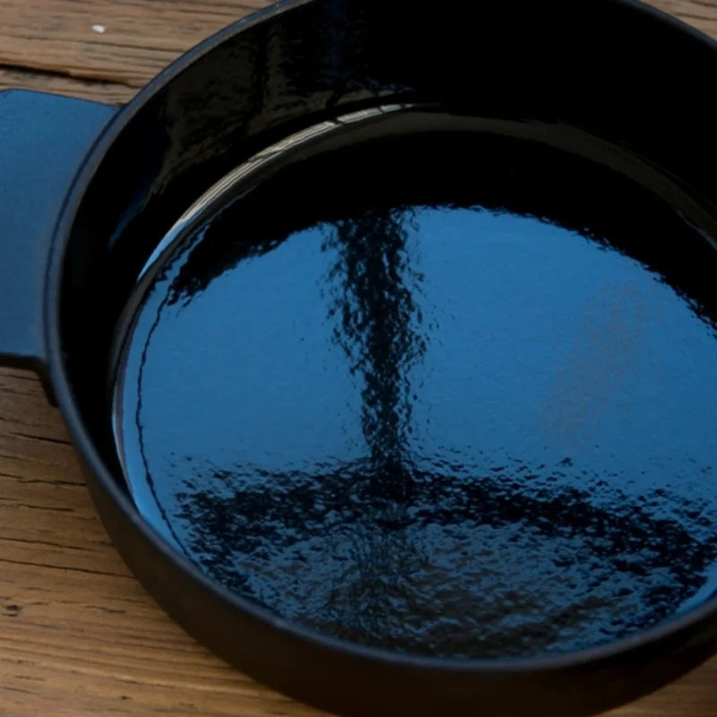 Nordic Cast Iron Enamel Pan 23-26cm - Uncoated Cookware for Soup, Stew & Seafood
