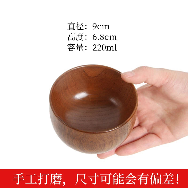 Japanese Wooden Tableware Set Bowl Chopsticks Spoon Tray Solid Wood Children's Tableware Set Tableware Kitchen Accessories