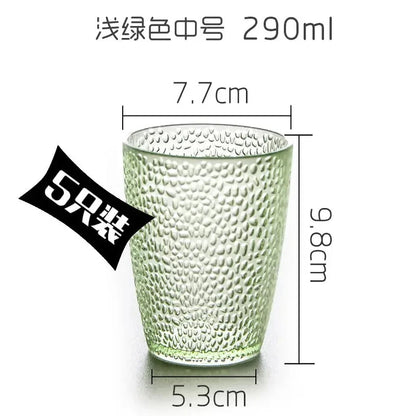 5PCS Acrylic Juice Glass Colorful Diamond Water Glass Hotel Restaurant Wine Drink Cup Home Party Supplies