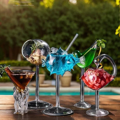 Glass Cocktail Glasses Barware Creative Quirky Red Wine Champagne Goblet Octopus Swan Party Drinkware