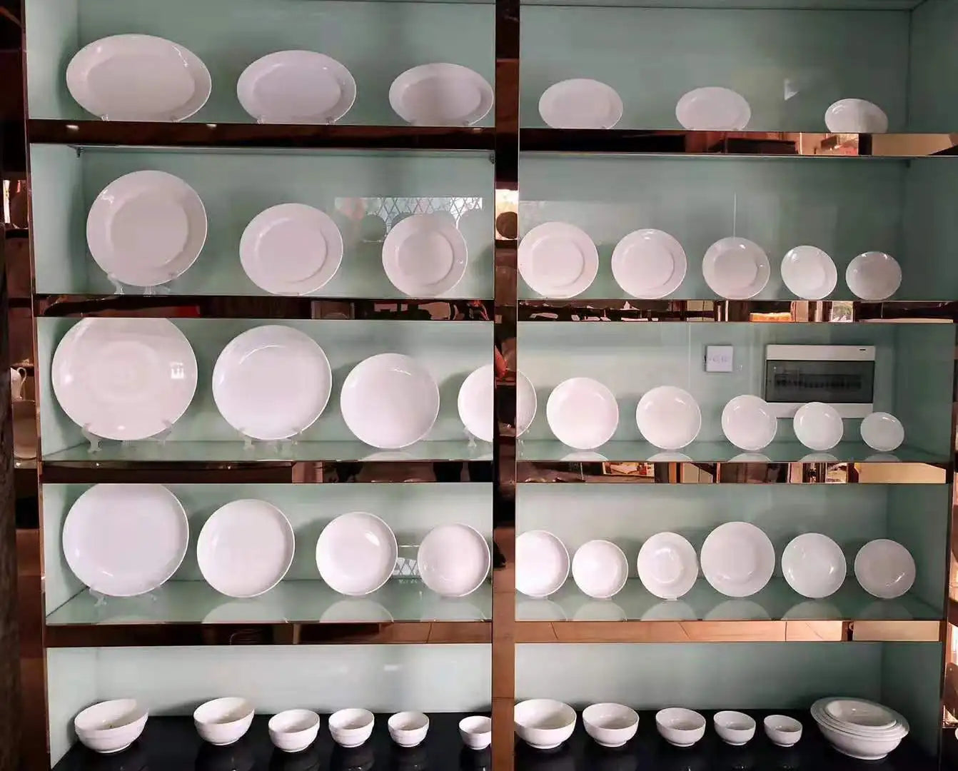 Hot Selling Gold Plated 20Pcs Indian Style Dinner Set Fine Porcelain Plate Sets Dinnerware Ceramic Dinner Gold