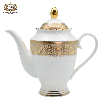 شكل عصري جديد لمجموعة عشاء من الخزف العظمي مزخرفة بالذهب من الطراز الألماني