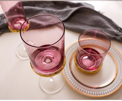 Nordic Gold Red Wine Glass Crystal Glass Champagne Glass Home Juice Glass Goblet Wine Glass Model Room Bar Barware