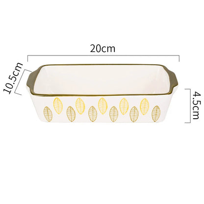 Flowers Ceramic Baking Dish with Handle - Oval Roasting Pan for Lasagna