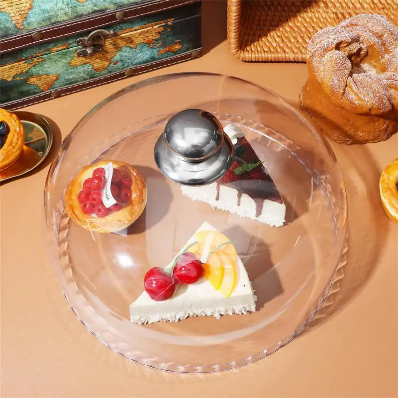 Cake Plate with Dome - Serving Platter with Protective Dessert Cover