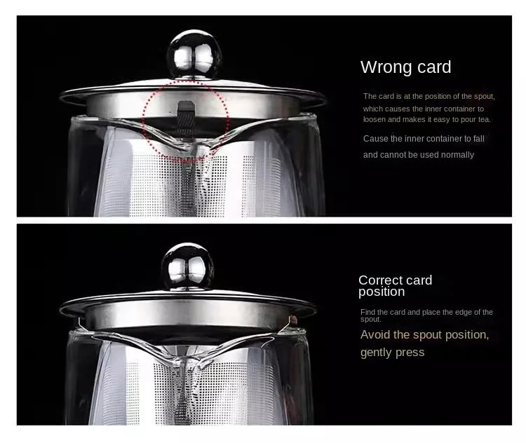 Glass Teapot with Infuser - Tea Set Kettle Maker for Loose Leaf Tea