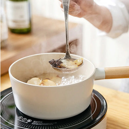 Korean Ceramic Non-Stick Wok - Milk Pot Frying Pan for Induction & Gas Stove