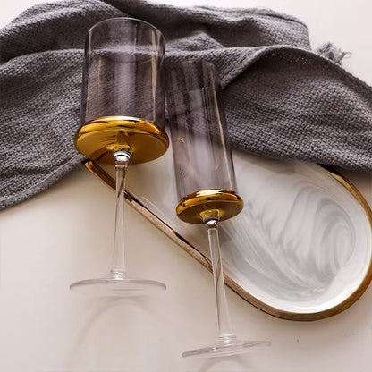 Nordic Gold Red Wine Glass Crystal Glass Champagne Glass Home Juice Glass Goblet Wine Glass Model Room Bar Barware