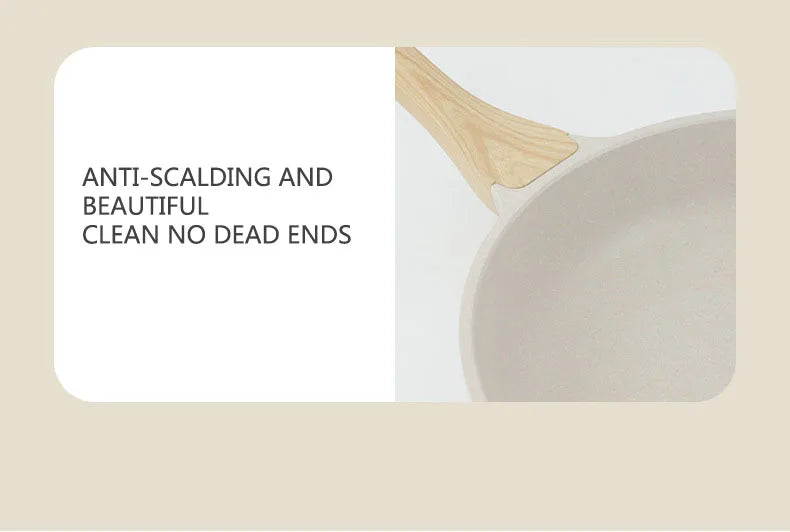 20cm Ceramic Wok Frying Pan - Non-Stick Induction Pan for Steak & Cooking