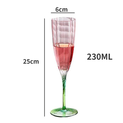 Glass Wine Glass Tall Champagne Glass Table Decor Party Wine Set Luxury Dining Room Kitchen Tableware Accessories Petal Shape