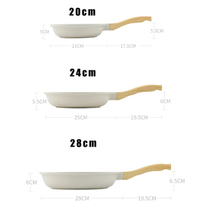 20cm Ceramic Wok Frying Pan - Non-Stick Induction Pan for Steak & Cooking